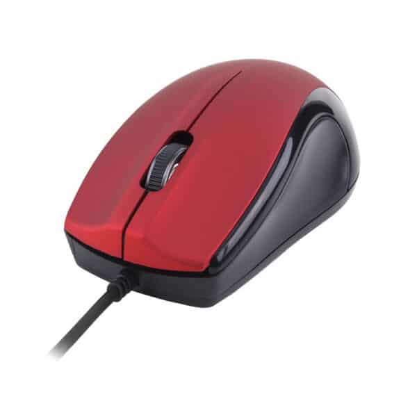 3B USB Wired Large Optical Mouse  MU110 Red